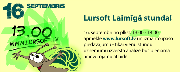 Lursoft Laimīgās stundas piedāvājums